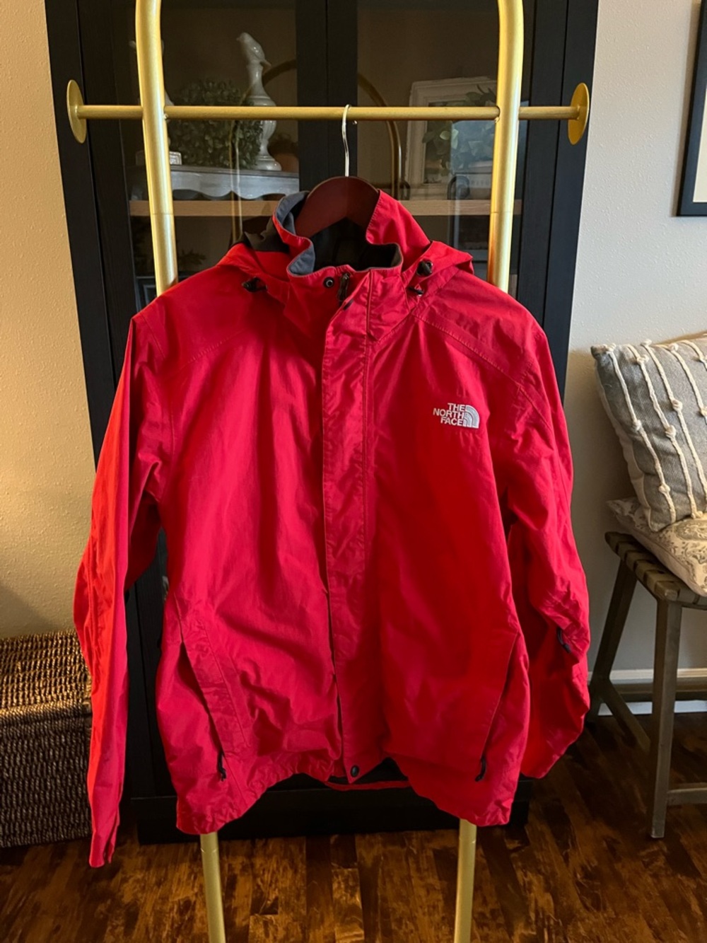 The North Face Men’s Venture Red Hooded Rain Jacket